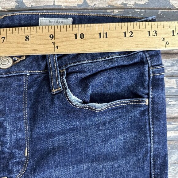Bridge by Gly Mid Rise Ankle Skinny Jeans Women's Sz 27 Blue - Picture 5 of 9